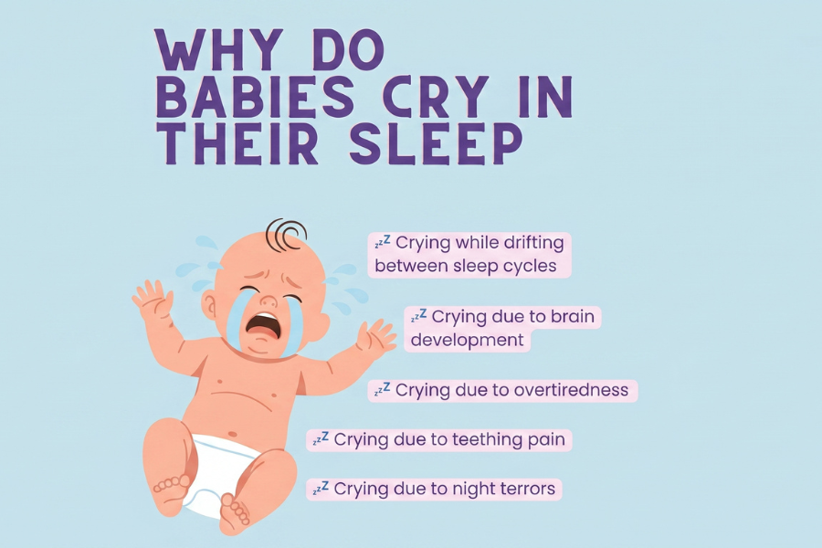 baby crying asleep