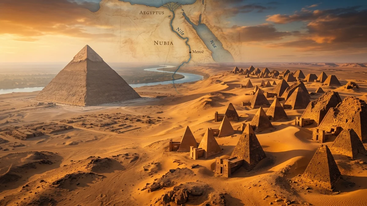 Sudan pyramids in the desert showing the country with the most pyramids in the world